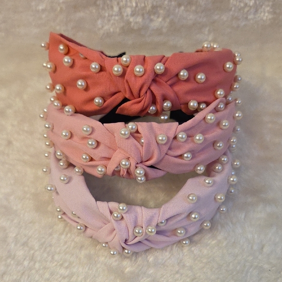 Accessories - 1 Pearl Studded Headbands - Coral, Lavender, and Blush Choose your color ☺️